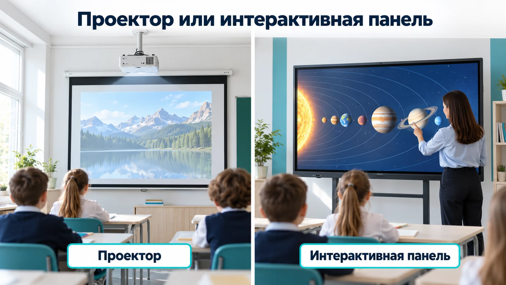 Проектор или интерактивная панель для класса: сравнение
