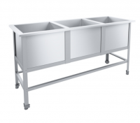 Ванна моечная сварная 2100х730х870(890) мм (емкость 630х630х400) AISI 430 0,5 мм