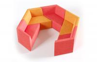 Мебель для холла оригами, вариант 20 (5 элементов)